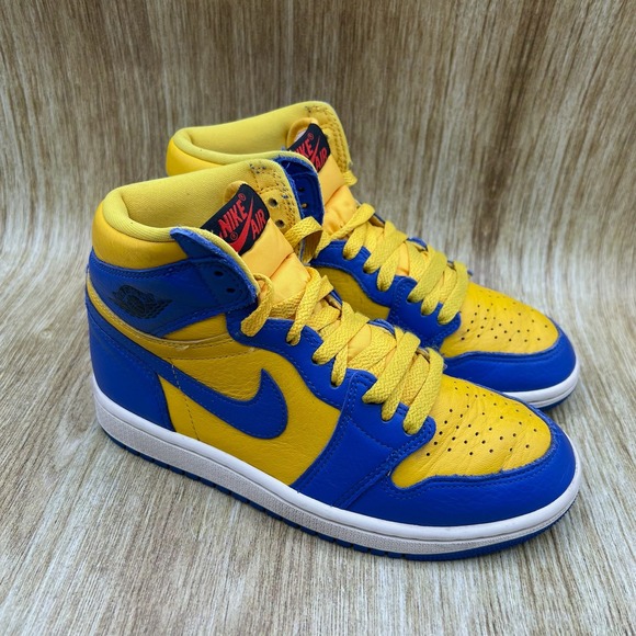 Jordan Other - Nike Air Jordan 1 Retro High OG Reverse Laney Men's 5.5 Yellow Blue FD2596-700